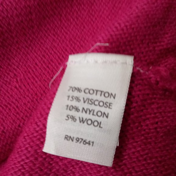 New J. Jill Sweater Swing Fit Fuchsia Pink Mock Neck Pull Over Small P Women $79 - Picture 4 of 7